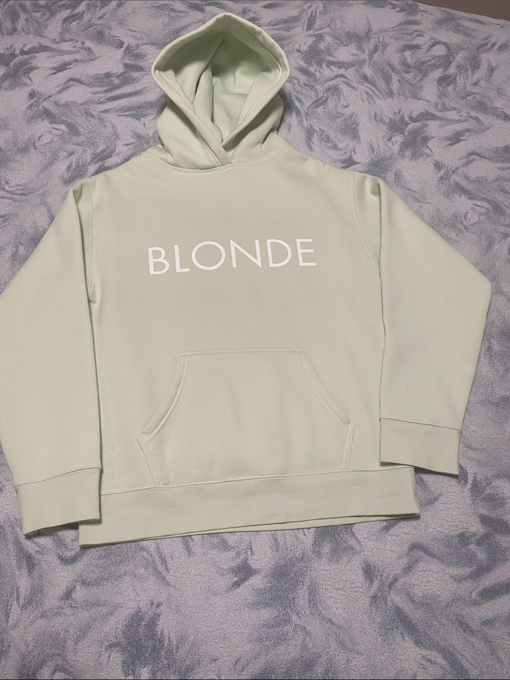 Brunette The Label 'BLONDE' Mint Green Hoodie